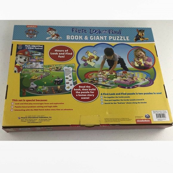 PAW PATROL - First Look and Find Book & Giant Puzzle (40 Pcs), Nickelodeon - New - Picture 10 of 12